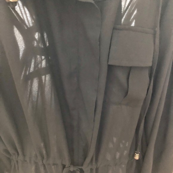 Black Sheer Hoodie Jacket - Picture 2 of 2